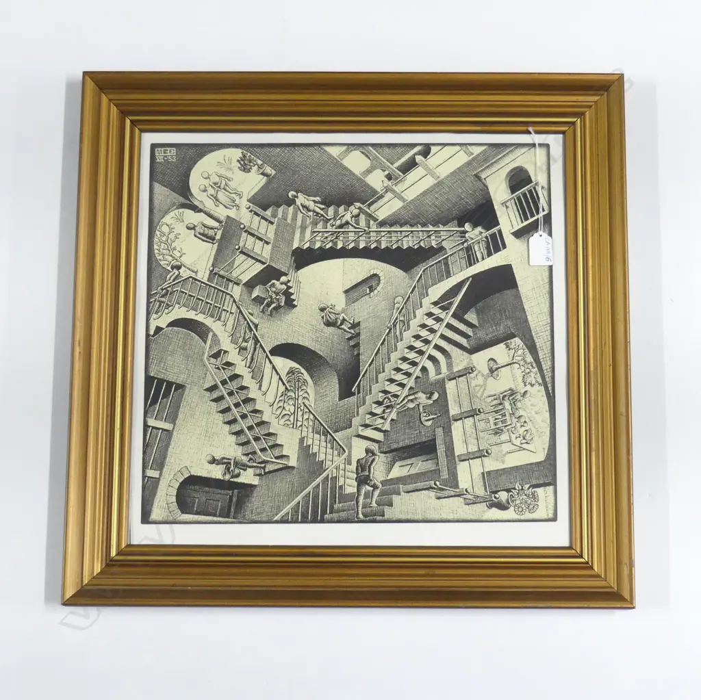 M. C. ESCHER RELATIVITY PRINT 435x450mm Image 1++