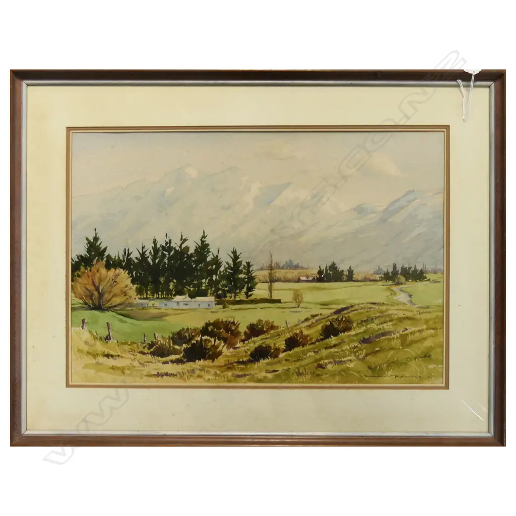 GARRICK TREMAIN 'COMING SPRING NEAR ARROWTOWN' WC 350x520mm Image 1++