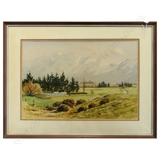 GARRICK TREMAIN 'COMING SPRING NEAR ARROWTOWN' WC 350x520mm