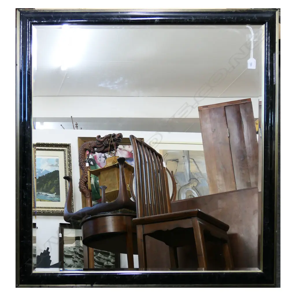 LG BLACK FRAMED MIRROR 900x950mm Image 1++