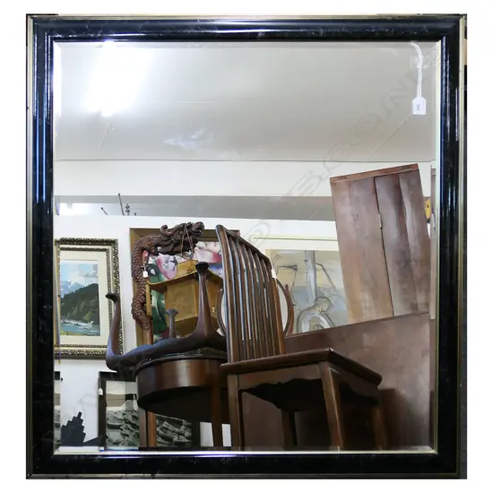 LG BLACK FRAMED MIRROR 900x950mm