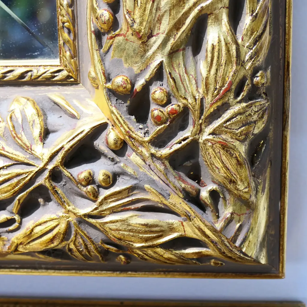 GILT WALL MIRROR H820mm W670mm Image 1++