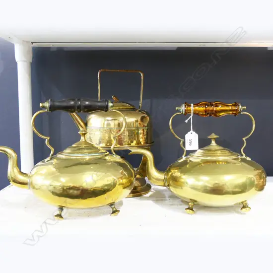 3 COPPER KETTLES