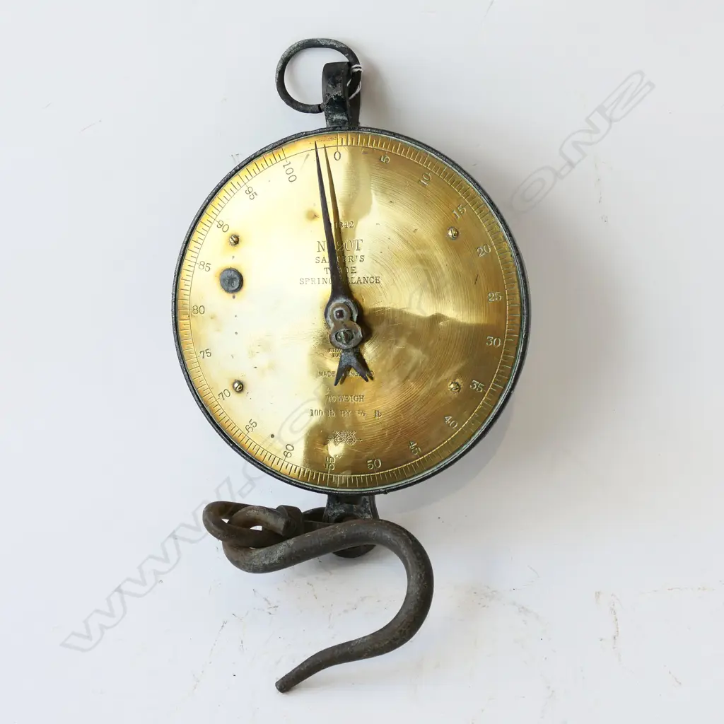 LG ANTIQUE SALTER SPRING BALANCE SCALES 235mm dia Image 1++