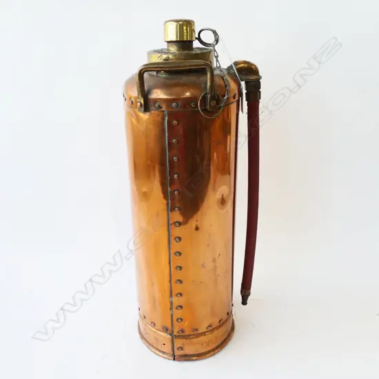 VINTAGE COPPER FIRE EXTINGUISHER H.545mm