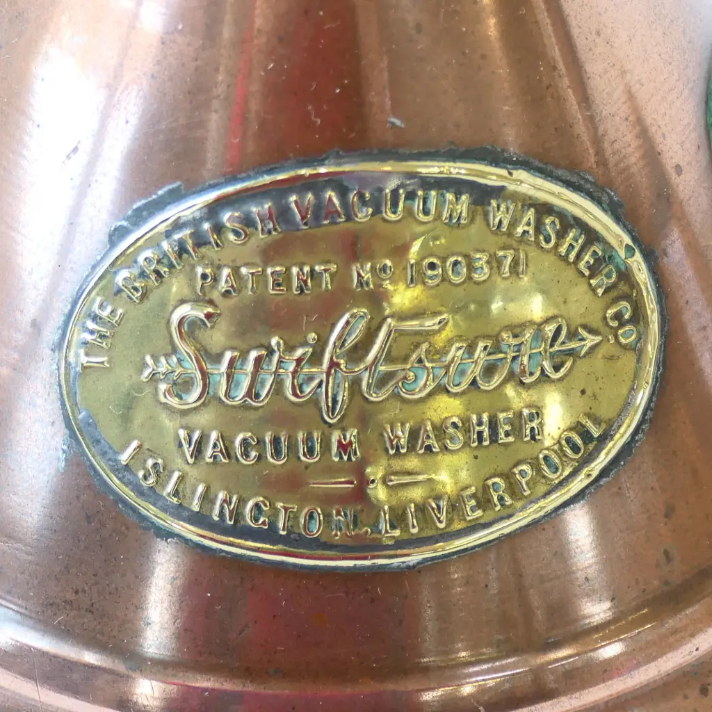 VINTAGE SWIFTSURE COPPER VACUUM WASHER DOLLY H.960mm Image 1++