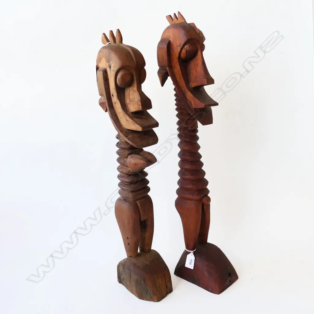 PR AFRICAN WOOD CARVINGS HIS & HERS  H660MM Image 1++