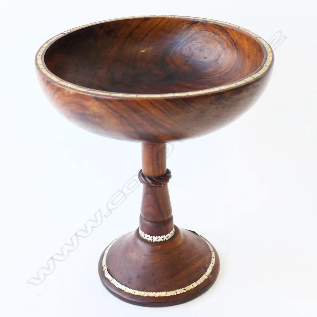 SOLOMAN ISLAND HARDWOOD & MOP CHALICE H310MM DIA270MM Image 1++