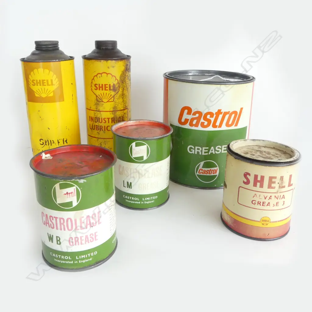 X6 CASTROL & SHELL TINS  Image 1++