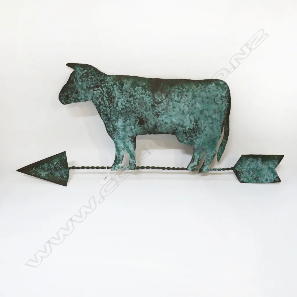 VERDIGRIS COPPER BULL ART 340x740mm Image 1++