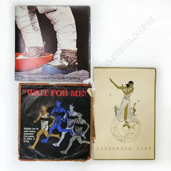 MAN ON THE MOON 45 the Apollo 11 landing w forward by Peter Read, WAIT for ME 45 Peter Snell Rome/Tokyo & OTHER