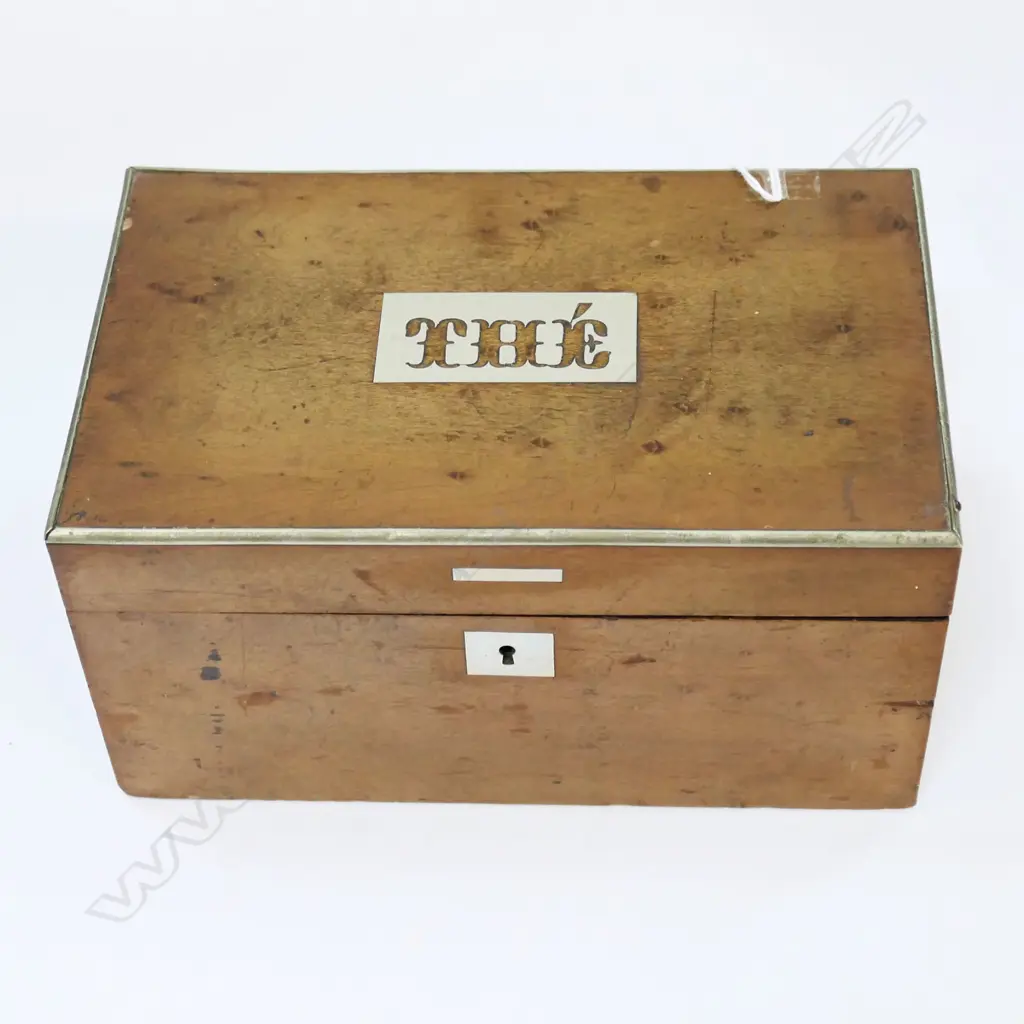ANTIQUE FRENCH TEA CADDY, DAMAGE TO GLASS INTERIORS, 190x115x100mm Image 1++