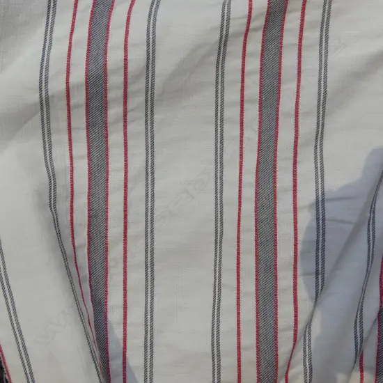 A PART BOLT OF FRENCH COTTON STRIPED TICKING TYPE MATERIAL 