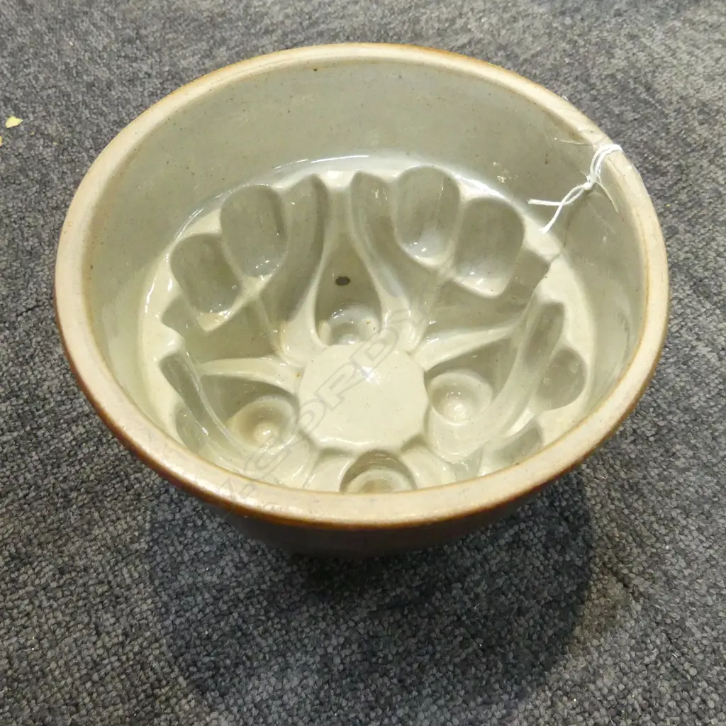 SALT GLAZED POTTERY JELLY MOULD H.125mm, 170mm dia Image 1++