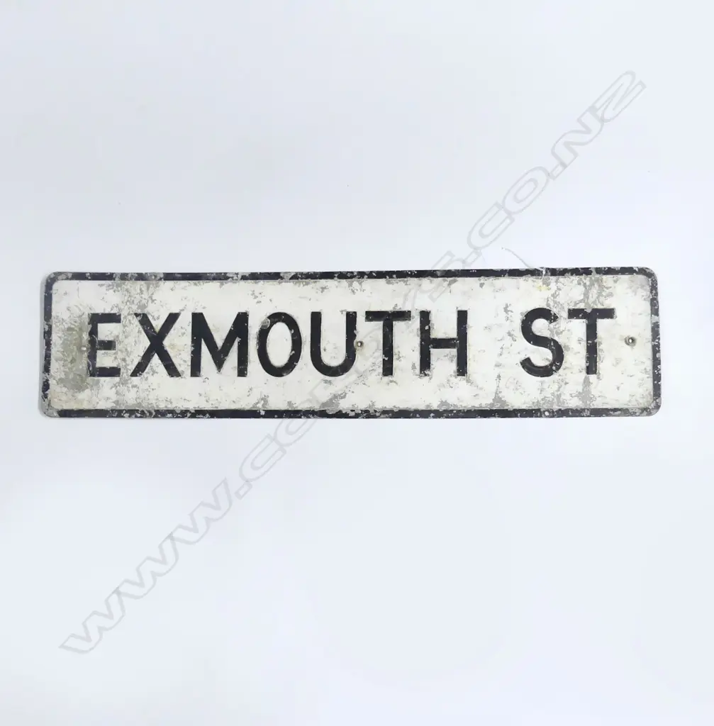 METAL ROAD SIGN 'EXMOUTH STREET' 230x950mm Image 1++
