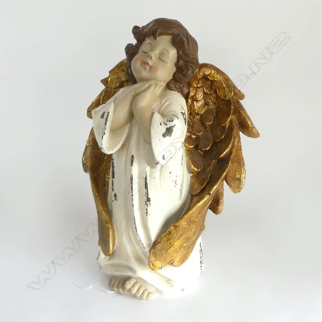 PAINTED PLASTER ANGEL BY VILLA MAISON H.450mm Image 1++
