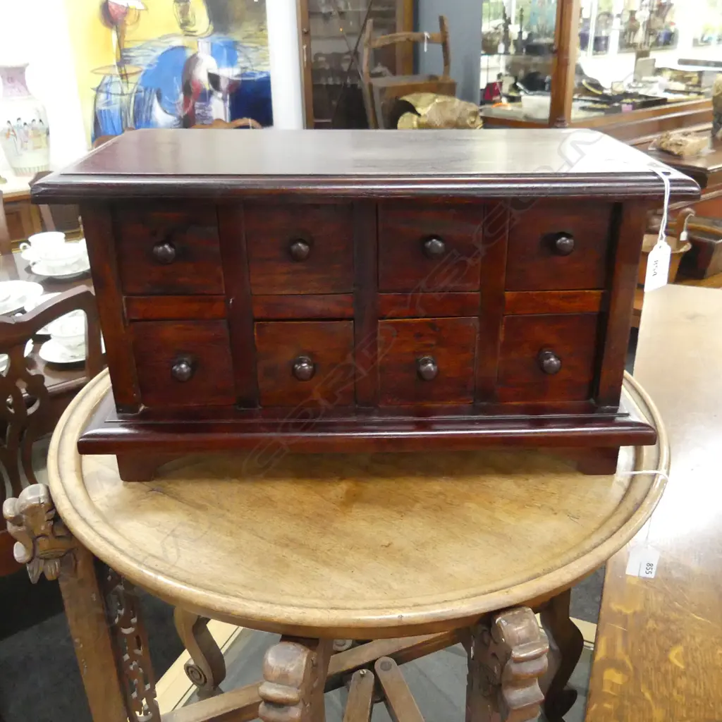 WOODEN 8 DRAWER CHEST 470x225x265mm Image 1++