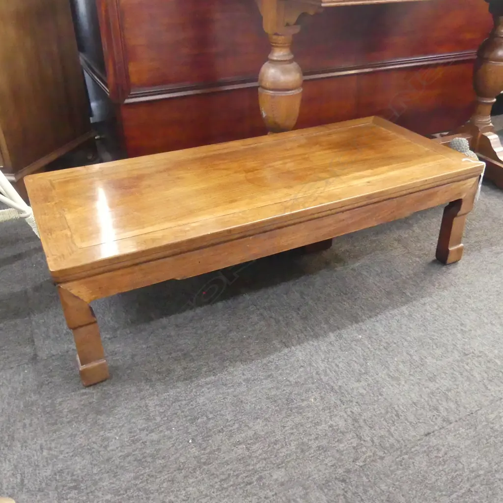 ORIENTAL HARD WOOD LOW TABLE 1020x430x290mm Image 1++