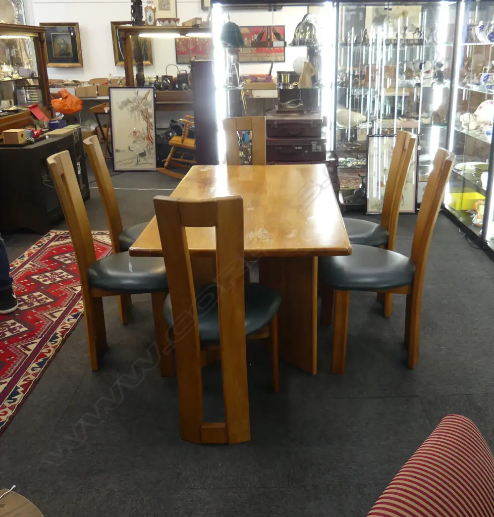 AIKU COLLECTION RIMU DINING TABLE & 6 CHAIRS 1495x825x735mm Image 1++