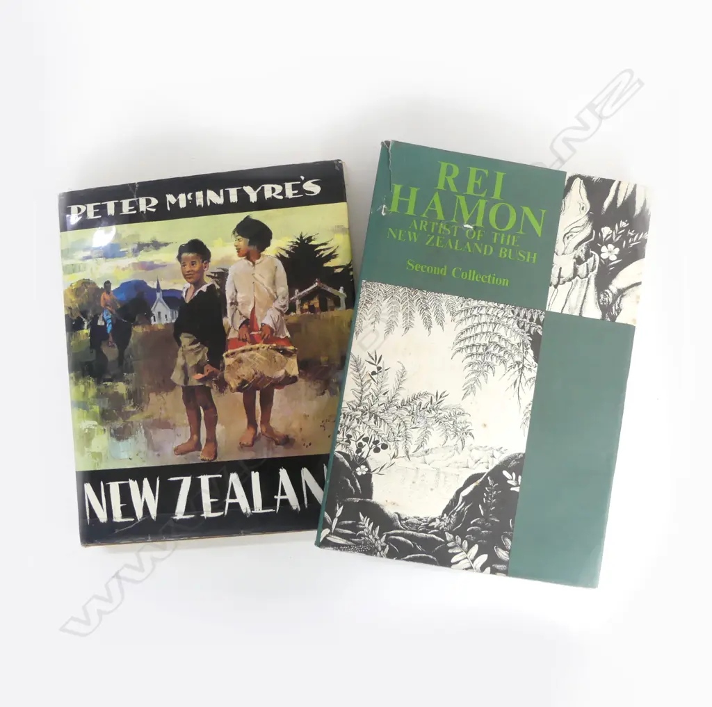 2 NZ COFFEE TABLE BOOKS REI HAMMOND & PETER MCCINTYRE L350MM Image 1++