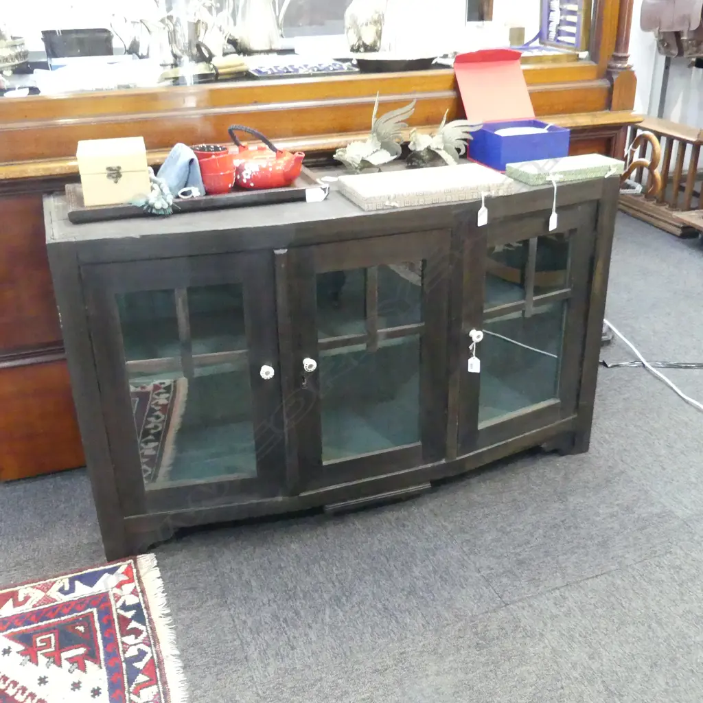ARTS & CRAFTS GLAZED CABINET 1180x400x705mm Image 1++