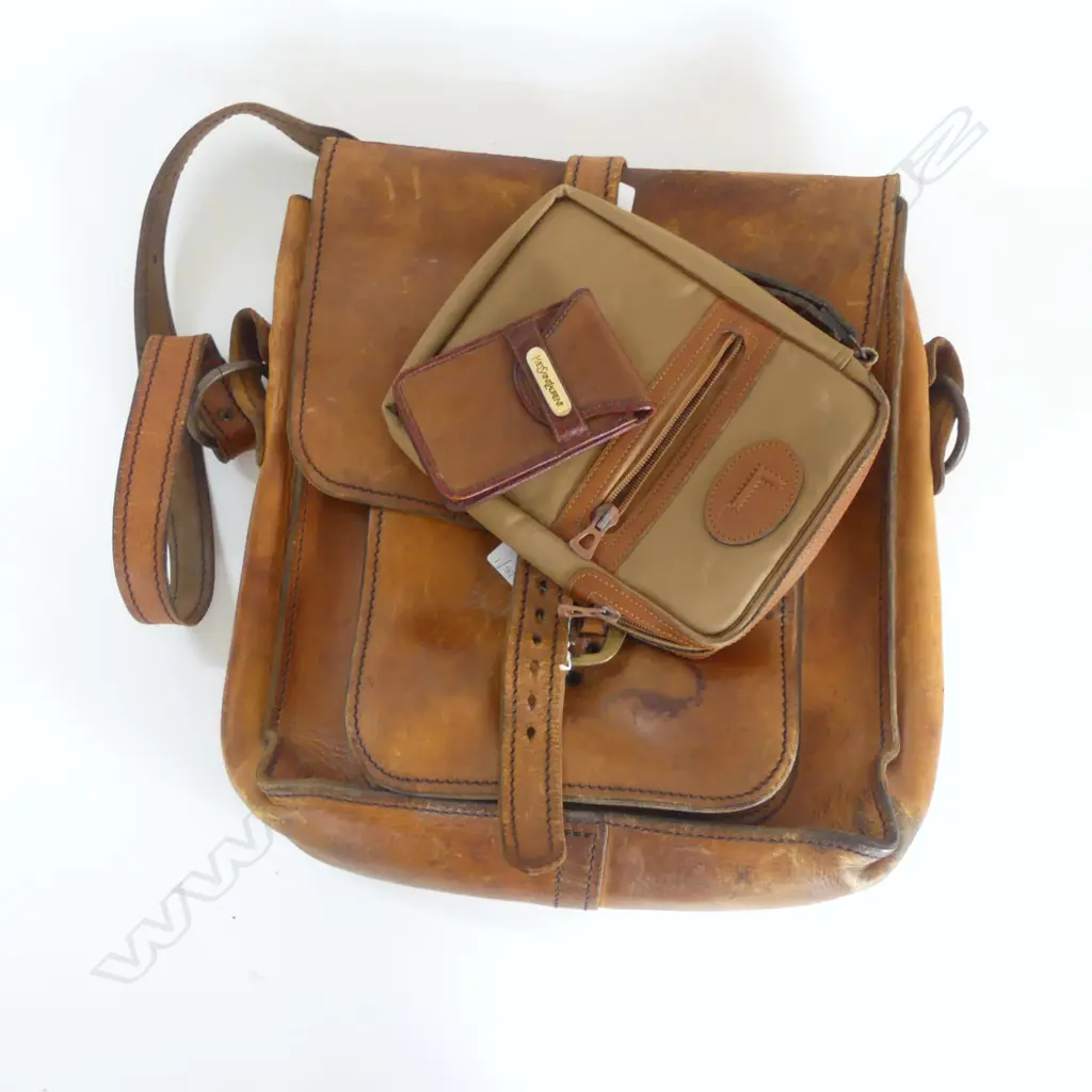 VINTAGE LEATHER SHOULDER BAG 380x350mm, LANCEL PARIS BAG, YSL CARD HOLDER Image 1++