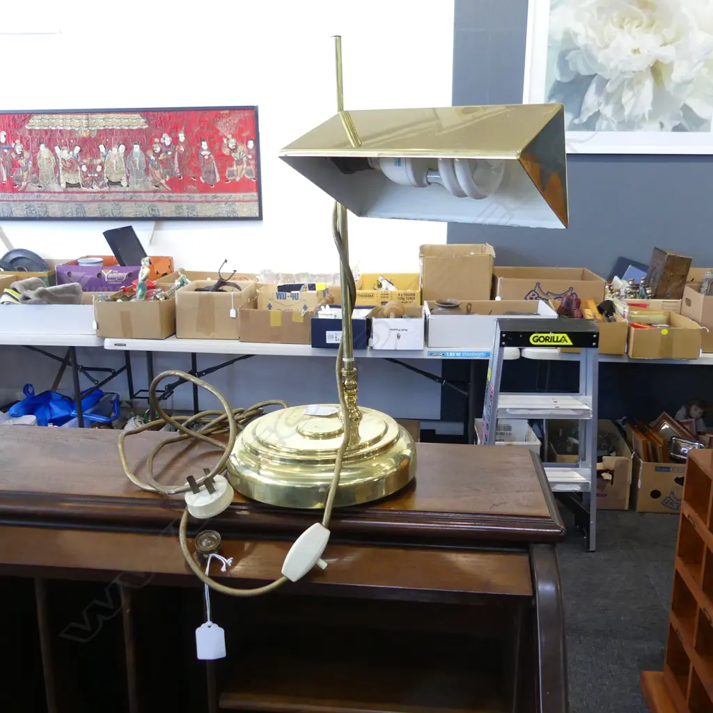 ADJUSTABLE BRASS DESK LAMP H.410mm Image 1++