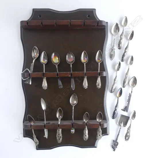 SPOON RACK AND COLLECTION CONT SIL SPOONS