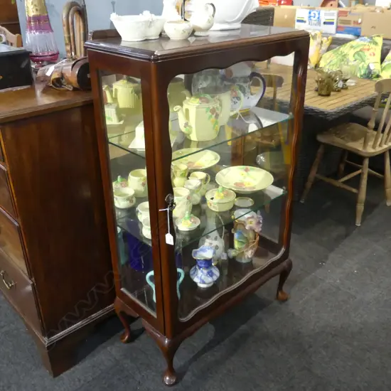 MAHOGANY CHINA CABINET 680x340x1220mm
