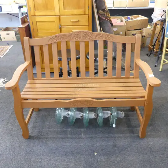 WOODEN GARDEN BENCH W.1290mm