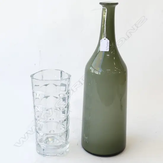 2 GLASS VASES H.440, 245mm