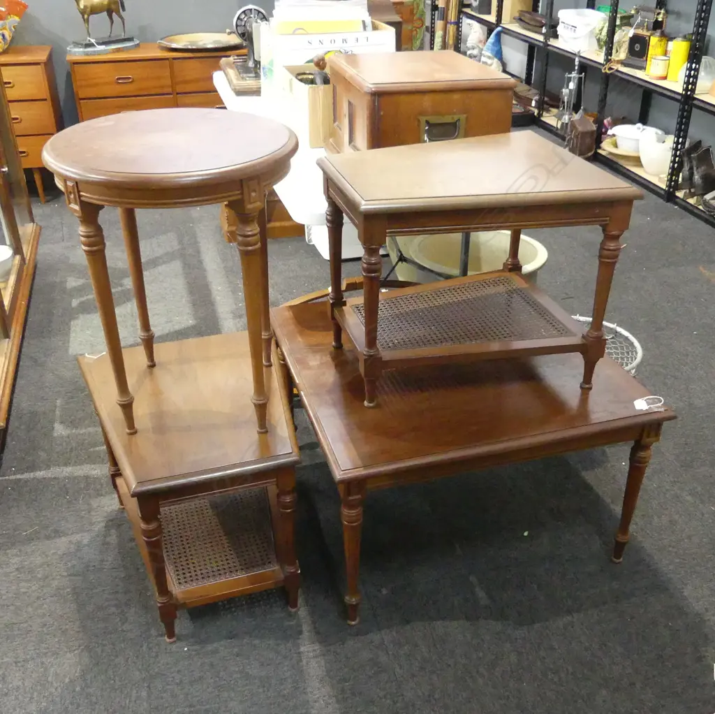PR MAHOGANY SIDE TABLES 560x480x460mm + 2 OTHER Image 1++