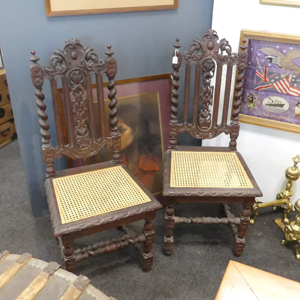 PR JACOBEAN STYLE DINING CHAIRS Image 1++