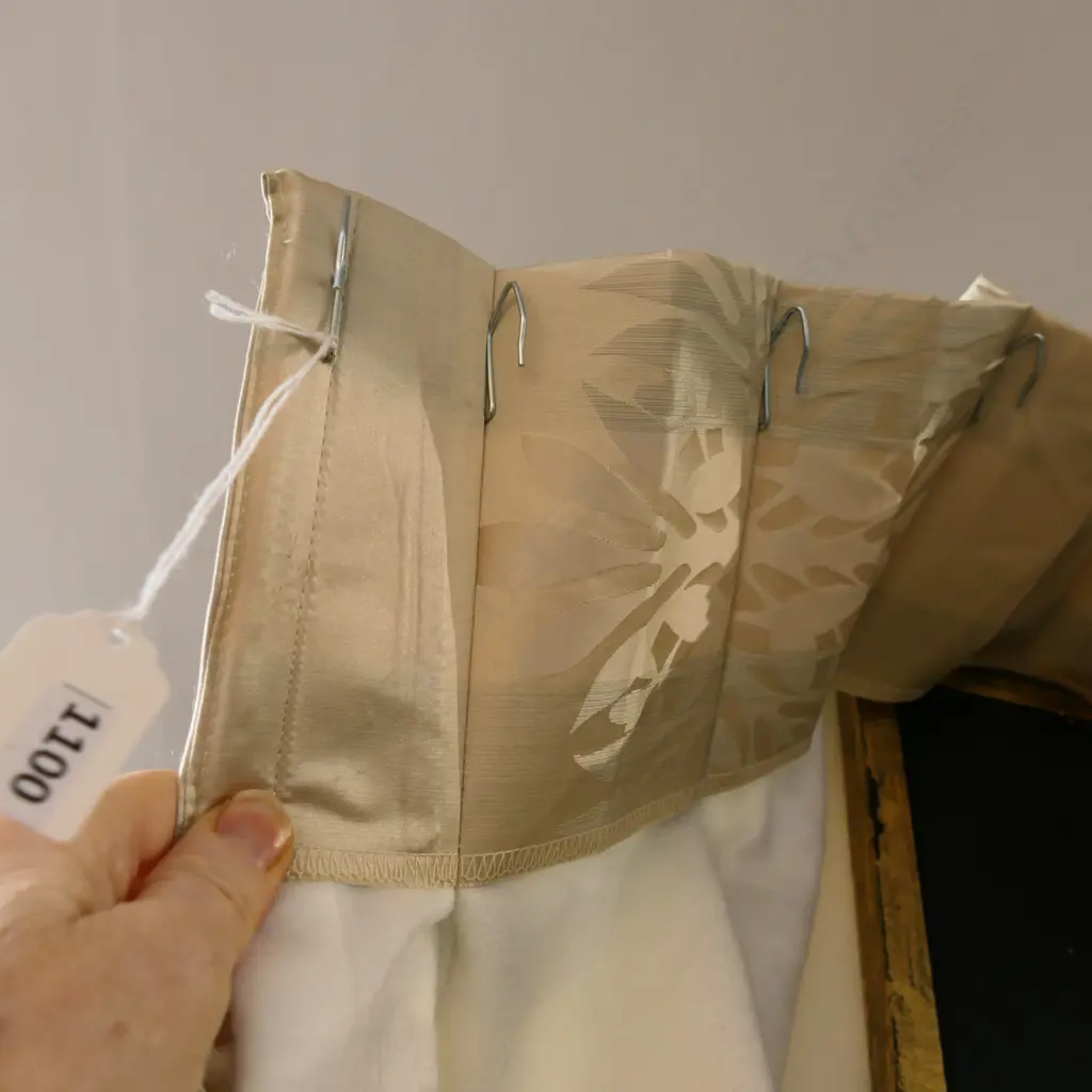 PR PALE SILK TAFFETA CURTAINS L.2400mm Image 1++