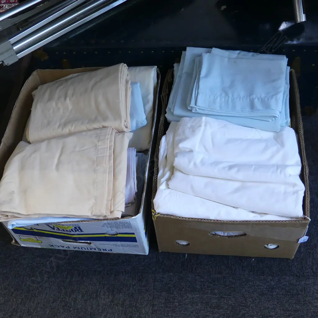 2 BOXES BED SHEETS ETC Image 1++