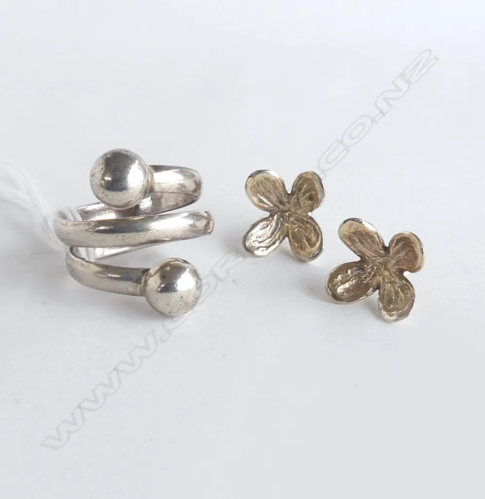 PR 925 STG EARRINGS & RING Image 1++