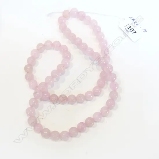 STRING ROSE QUARTZ BEADS L.620mm