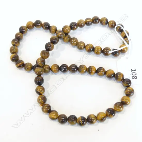 STRING TIGER EYE BEADS L.620mm