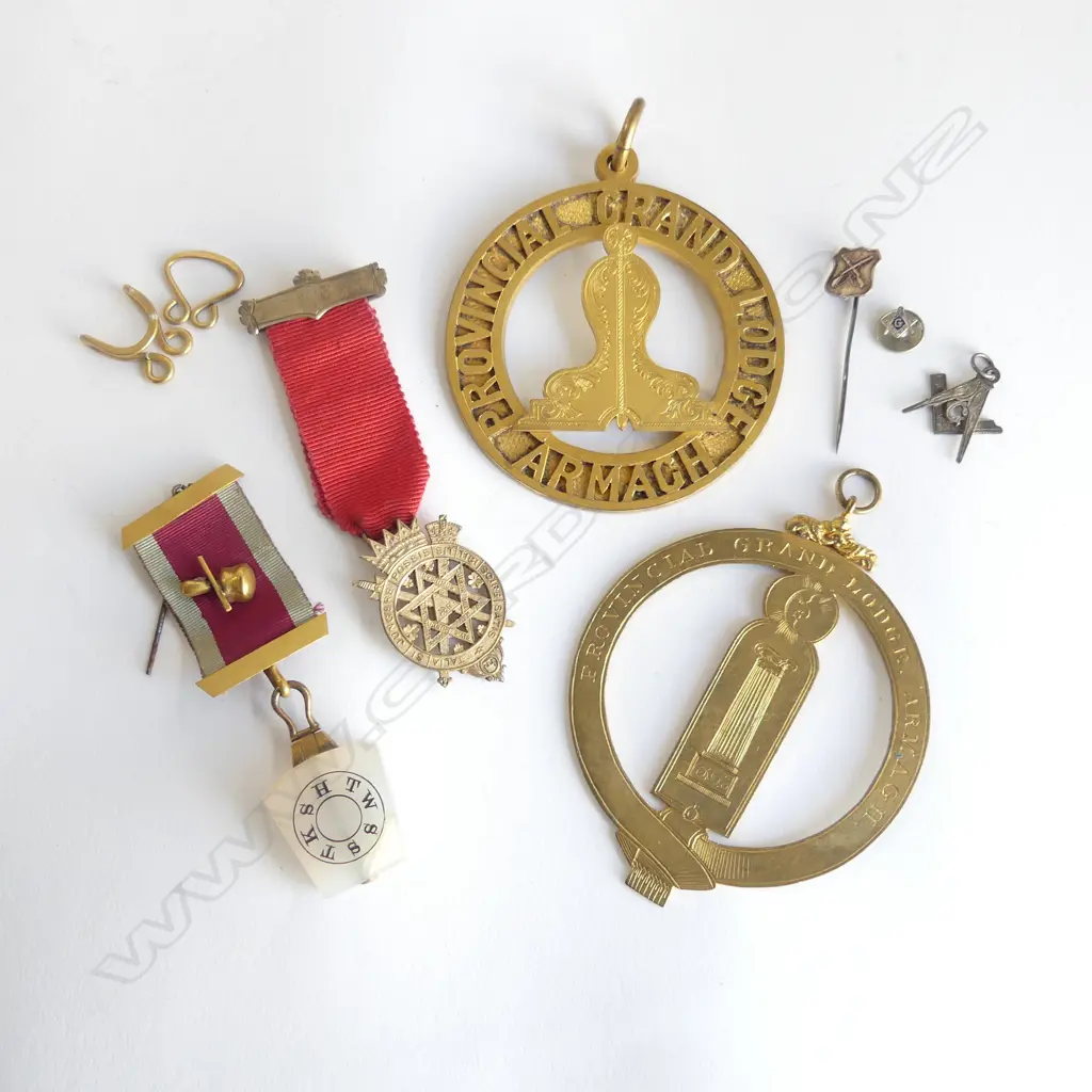ASST. MASONIC MEDALS SOME STG Image 1++
