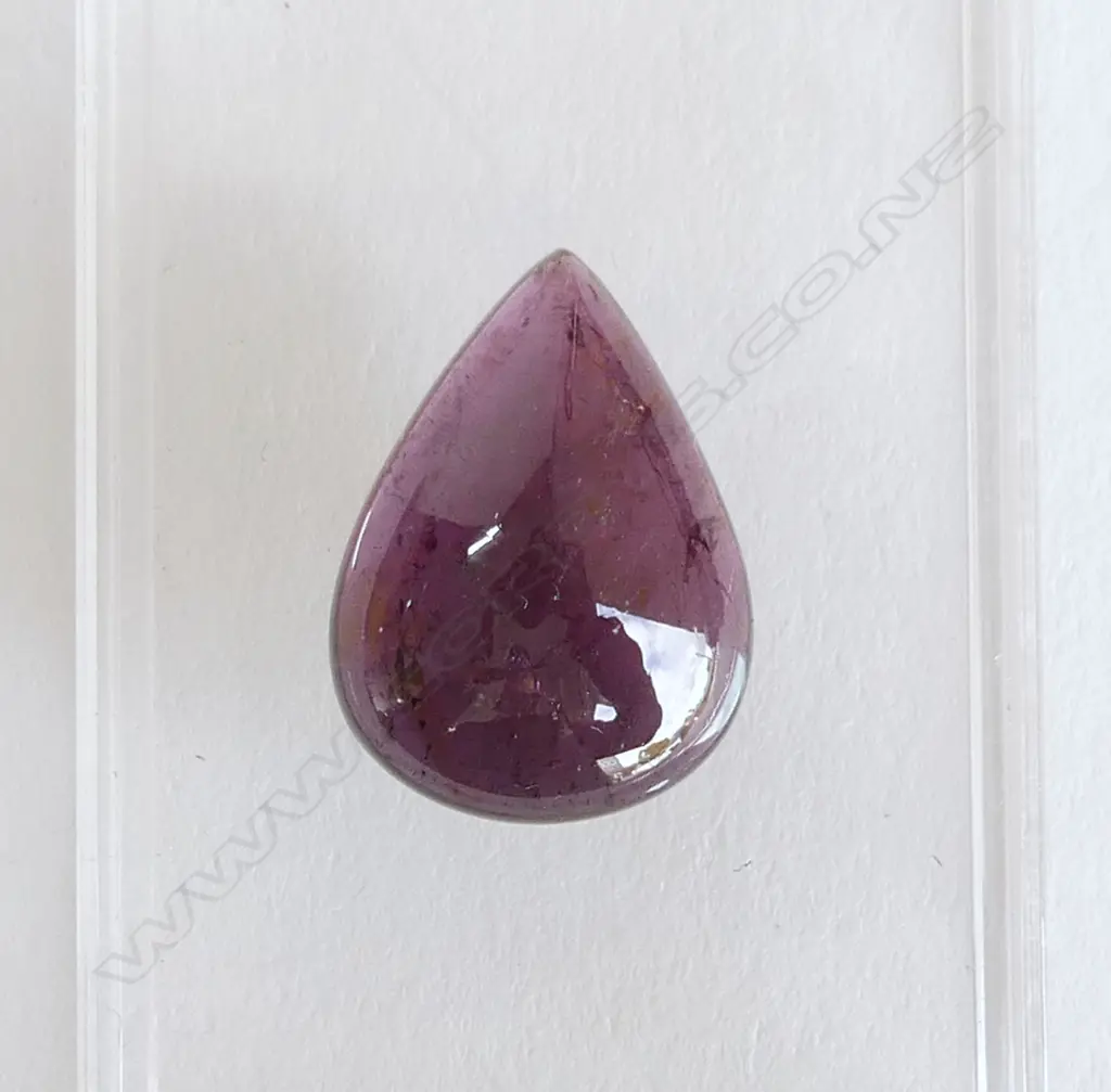 18.66 PURPLE TOURMALINE CABOCHON DROP 21x16mm Image 1++