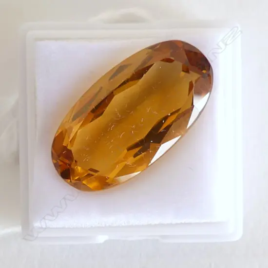 14.29CT CITRINE, DEEP OVAL MIXED CUT 23x12x8mm