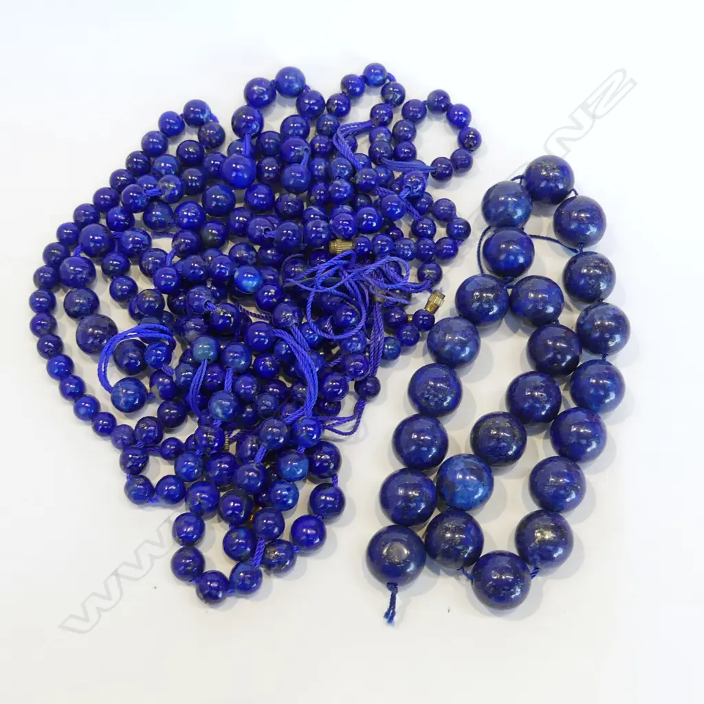 BAG ASST. LAPIS LAZULI STRUNG BEADS need clasps Image 1++