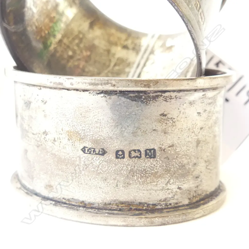4 S/SILVER NAPKIN RINGS 58G Image 1++