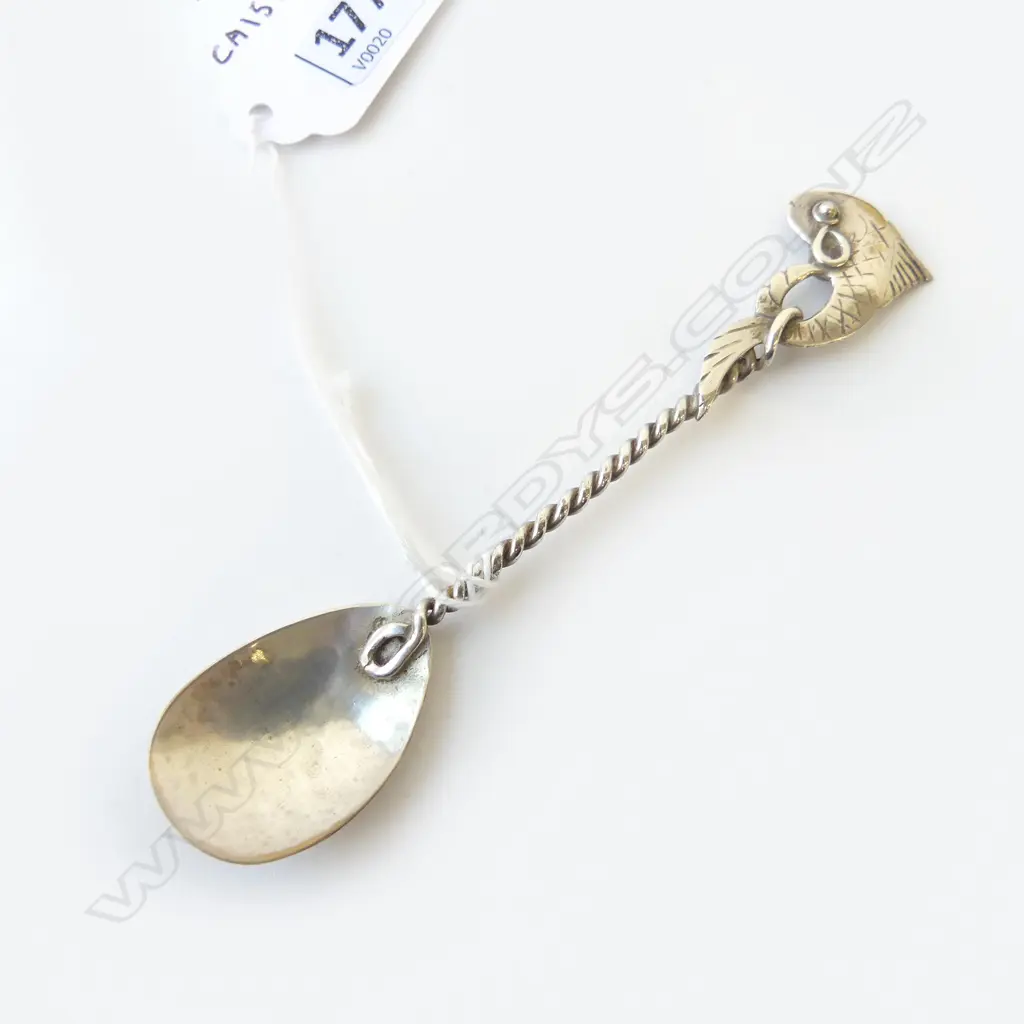 EDITH MORIS NZ STUDIO SILVER FISH SPOON ARROW HALLMARK L.110mm  10gm Image 1++