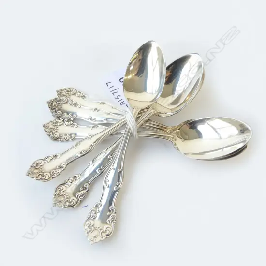 SET OF 6 'MELROSE SILVER' silver plate COFFEE SPOONS