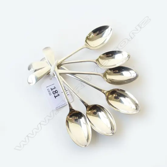SET OF 6 S/SILVER COFFEE SPOONS 71G