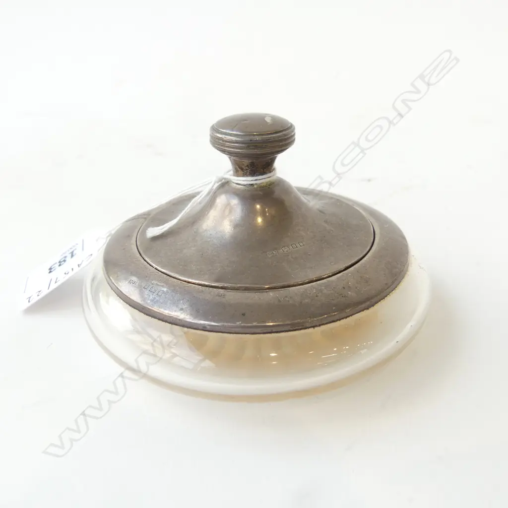 S/SILVER LIDDED POWDER JAR DIA100MM Image 1++