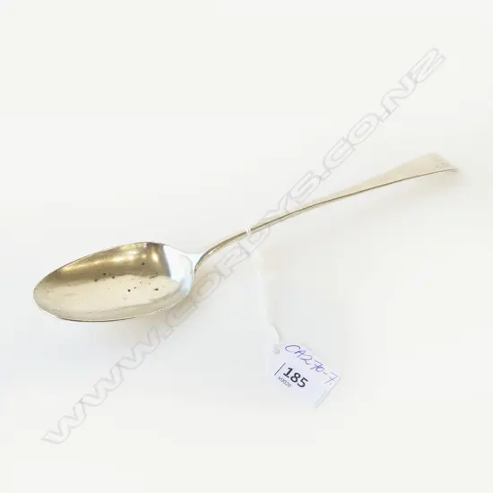 GEORGE I SILVER BASTING PIE SPOON London 1786 by possibly Robert Ross approx 100gms