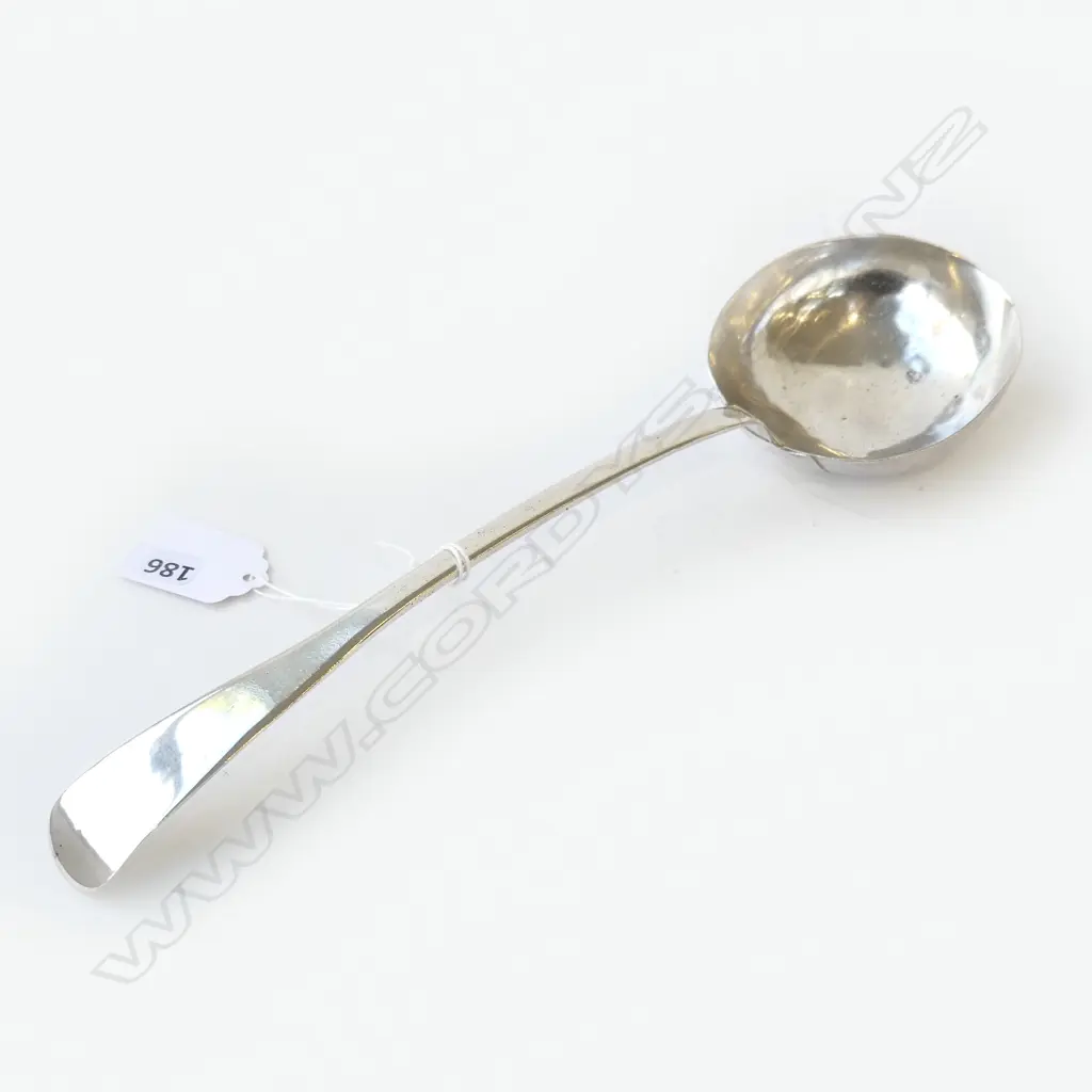 London 1836 SILVER SOUP LADLE with repair to bowl handle junction 115gms Image 1++
