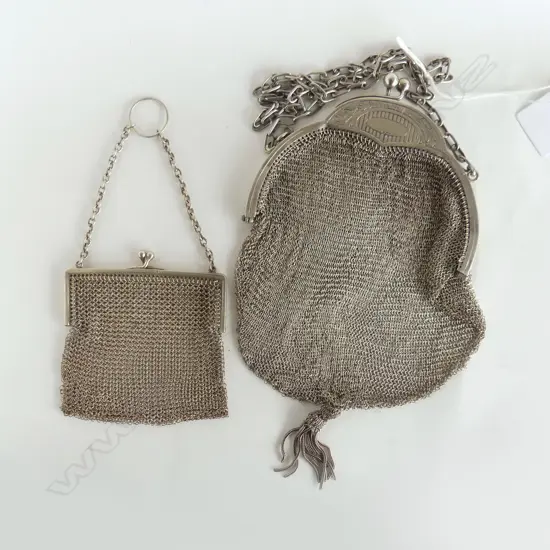 2 900/925 SILVER MESH PURSES 197gms